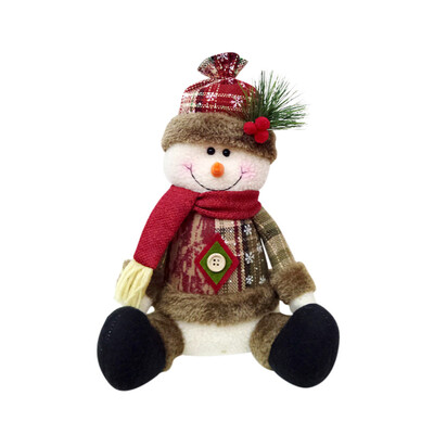 

Tailored Sitting Christmas Santa Claus Snowman Elk Xmas Ornament Window Decoration