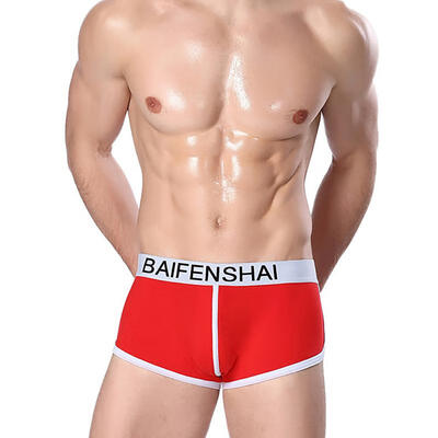 

Mens Comfort Cotton Boxer Briefs Breathable Quick-Dry Underwear