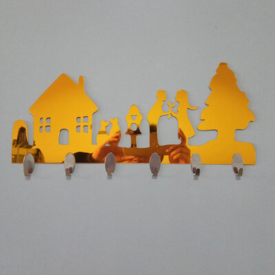 

Acrylic Home Art Decoration Hat Key Holder Door Wall Hook Hanger Rack