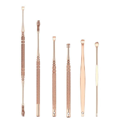 

6pcs Ear Wax Pickers Curette Remover Cleaner Ear Removal Ear Wax Picks Stainless Steel EarPick Tool Facial Care Beauty Tools