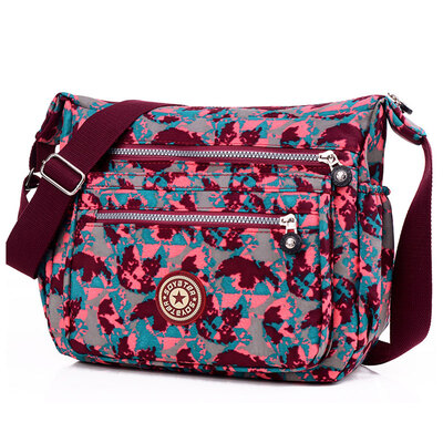 

Cloth bag female middle-aged&elderly mother bag waterproof nylon Oxford bag shoulder Messenger bag casual womens bag printed