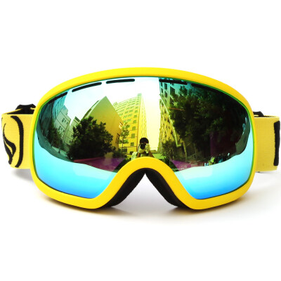 

Skiing Snowboarding Skating Goggles UV Protection Anti-fog Wide Spherical PC Lens Anti-slip Strap Helmet Compatible