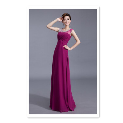 

Evening dress 2018 new banquet fashion one-shoulder host dress skirt long spring costume dress