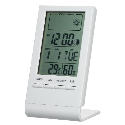 

Mini Digital Thermometer Indoor Hygrometer Room ℃℉ Temperature Humidity Monitor Meter Gauge Alarm Clock Thermo-Hygrometer with Ma