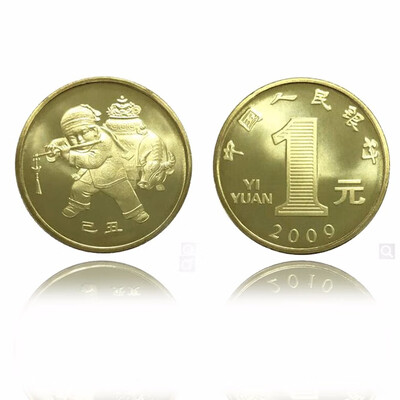 

25mm The Year Of Ox China 2009 Commemorative Coin 1 Yuan Lunar NEW Year