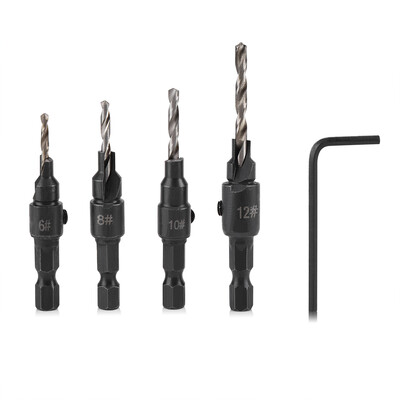 

14inch Hex Shank HSS Drill Bits Quick Change 6 8 10 12 Countersink Woodworking Tool Drill Bit HSS Bit