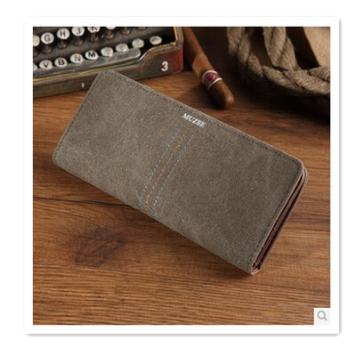 

2018 Vintage Mens Wallet Mens Thin Pu Leather Wallet Long Wallet Men