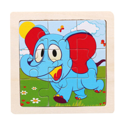 

Gotoamei Wooden Animal Puzzle Educational Developmental Baby Kids Training Toy