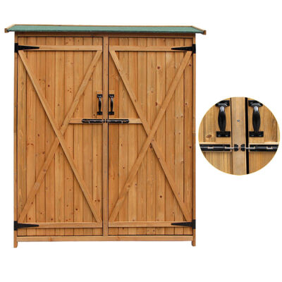 

Ktaxon 64" Fir Wood Shed Garden Storage Shed with Double Doors High Quality