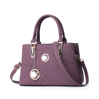 

2019 new European&American big bag shoulder bag simple handbag diagonal bag PU leather fashion handbag