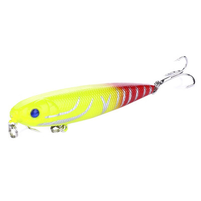 

8cm85g 3D Artificial Pencil Bait Reusable Topwater Floating Lure Fishing Accessories