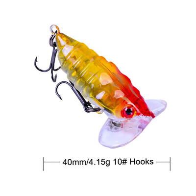 

2pcslot Fishing Hard Bait Plastic Insects Fishing Lure 4cm 5g Cicada Artificiais Fishing Wobblers Swimbaits Fishing Tackle