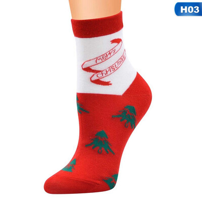 

Lovely Christmas Socks WomenGift Santa Claus Deer Warm Winter Funny Socks