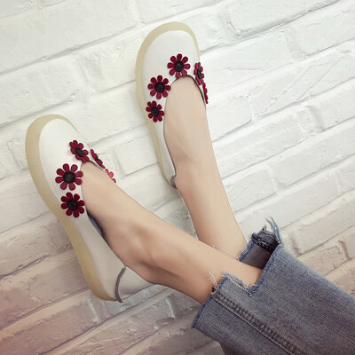 

Flat-soled shoes low-upper shoes soft soles comfortable pregnant womens shoes mothers shoes driving shoes small flowers s