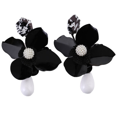 

Fashion Lady Women Large Flower Earrings Drop Dangle Big Earring Party Jewelry New