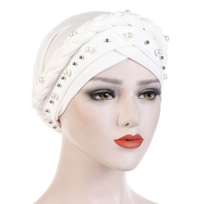 

Women Lady Muslim Braid Head Hijab Turban Wrap Cover​ Cancer Chemo Cap Hat