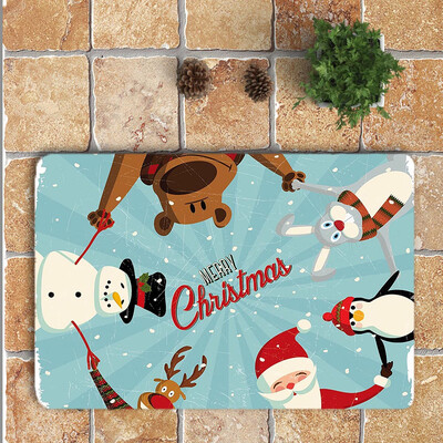 

Tailored 3PCS Christmas Bathroom Non-Slip Pedestal Rug Lid Toilet Cover Bath Mat Set
