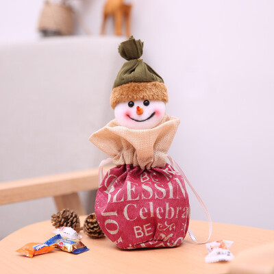 

〖Follure〗Christmas Decorations Xmas English Snowman Apple Bag Christmas Eve Apple Bag