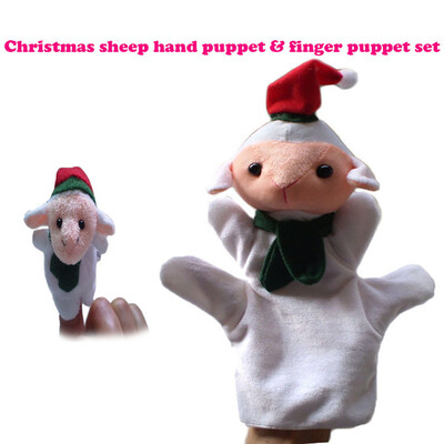 

Tailored 2Pcs Christmas Soft Animal Hand Finger Puppet Baby Infant Kid Toy Plush Toys A