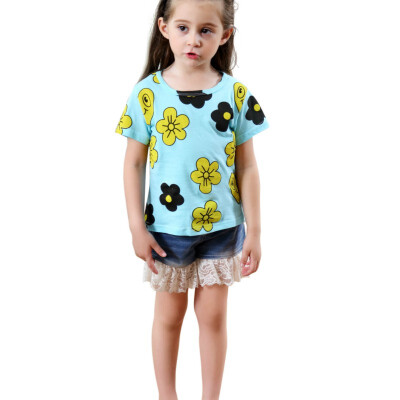 

Summer Baby Girls Casual T-shirts Infant Kids Girls Tops Clothing Printed T-shirt Tees