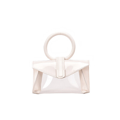 

Tailored Woman 2019 Summer Transparent Bag Retro Ring Handbag New Shoulder Messenger Bag