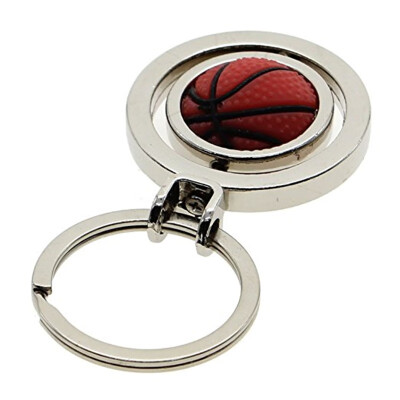 

Stylish Silver 3D Basketball Keyring Keychain Charm Metal Key Ring