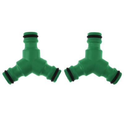 

2pcs Plastic Tee Head Garden Irrigation Couplings Pipe Joints Connectors