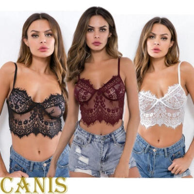 

Women Lady Chic Sexy Bralette Underwear Crop Top Camisole Lace Tank Top