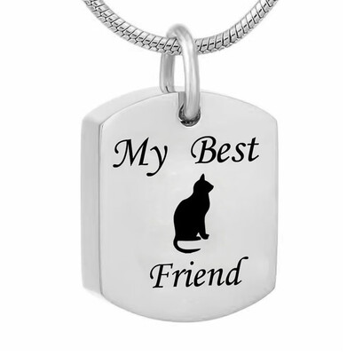 

Pet Hair Bones Necklace for Ashes My Best Friend Cremation Memorial Keepsake Pendant Necklace Jewelry Ashes urn Pendant