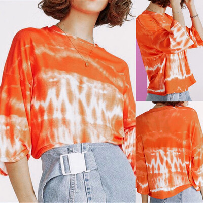 

Starmoon Fashion Womens Chiffon Tie Dyeing Print T-Shirt Office Ladies Blouse Tops