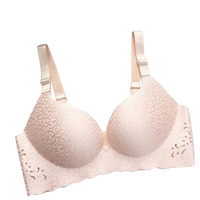 

Toponeto Women Trackless Comfortable Gathering Lace Beautiful Back Sexy Breast Suit