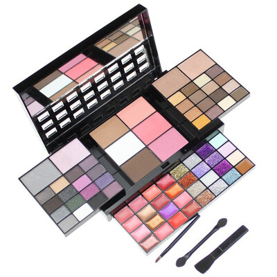 

74 Colors Eyeshadow Lip Gloss Foundation Cream Glitter Sequins Makeup Set