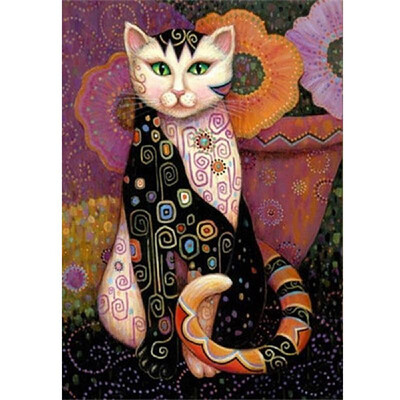 

Diamond Painting Embroidery Cross Stitch Full Mosaic DIY Kit Vintage Plant Cat Animal Rhinestone Home Decor
