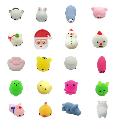 

Gotoamei 20PC Christmas Toys Mini Cute Squeeze Funny Toy Soft Stress Relief Toy DIY Decor