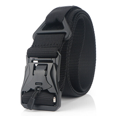 

Hot Selling Men Tactical belt Solid Color Nylon Insert Buckle Men belts Outdoor Sports Casual Wild belt Luxury belt 125cm