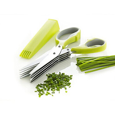 

Herb Scissors Multipurpose Kitchen Mincing Shear 5 Blades&Cover Stainless Steel