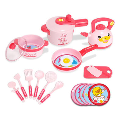 

13pcs Cute Kitchen Cookware Pot Pan Kids Pretend Play Simulation Toy Gift