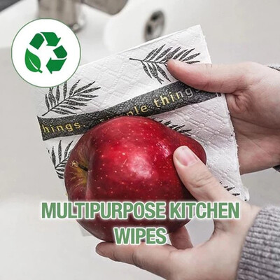 

Toponeto Biodegradable Washable Cleaning Wipes Kitchen Padded Lazy Cleaning Rag 30 Piece