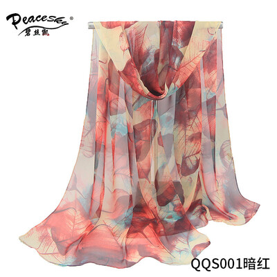 

2017 new georgette maple leaf scarf painted scarves ladies headscarves AliExpress eaby supply