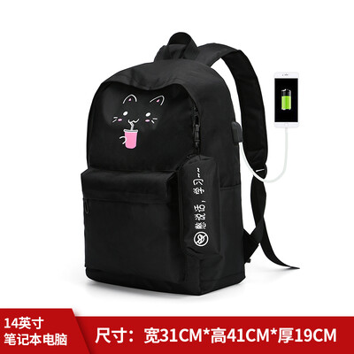 

Junior high school students schoolbags female Korean version of campus black shoulder bag original ulzzang middle school students
