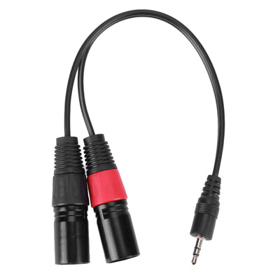 

3pin 2 XLR Male to 35mm TRS Male Cable Audio Adapter Cable Metal Connector