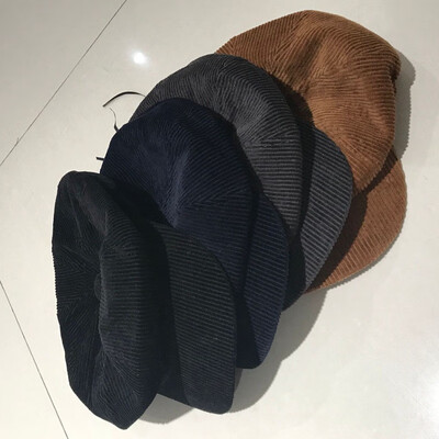 

Fashion new female autumn&winter English painter hat Korean Cap Japanese simple Joker corduroy octagonal cap