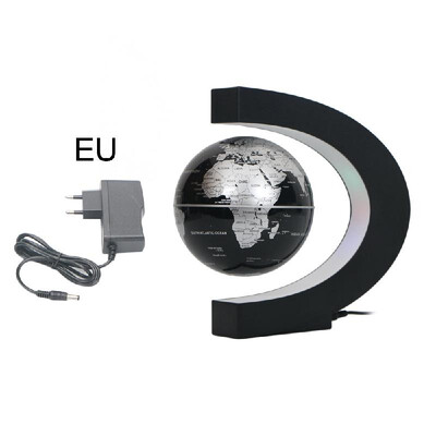 

6" C Shape Magnetic Floating Globe Levitation Maglev Levitation Rotating Globe World Map with Colored LED Lights for Teaching Home