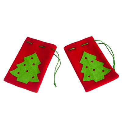 

Christmas Tree Print Kids Candy Gift Bags Pouch Wedding Sack Present Bag Christmas Decor New