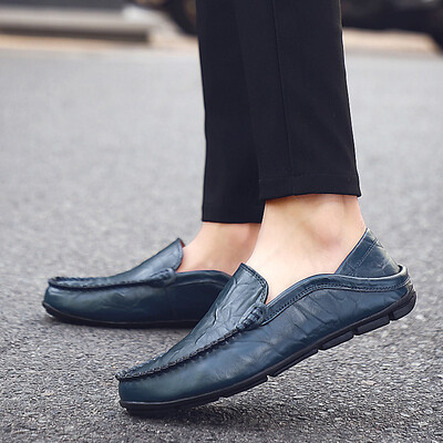 

Explosion models spring new leather mens peas shoes lazy shoes lightweight driving shoes
