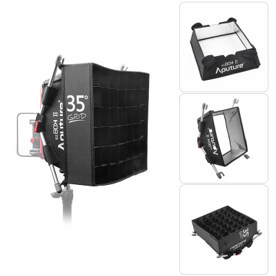 

Aputure EZ Box II Portable Studio Photography Softbox Kit with Diffuser Cloth Fabric Grid for Amaran HR-528 HR-672 TRi-8 LED Li