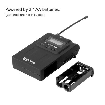

BOYA UHF Dual-Channel 48 Channels Transmitter with LCD Screen Display Compatible for BOYA BY-WM8 Pro-K1BY-WM8 Pro-K2 Wireless Mic