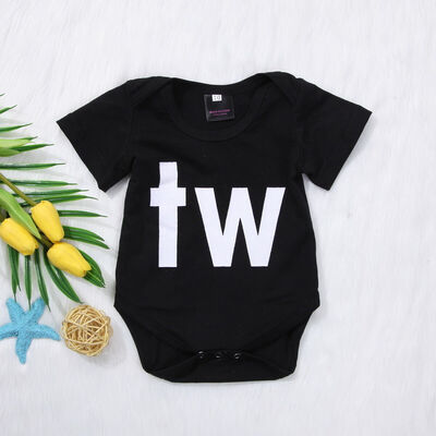 

Newborn Baby Boy Girl Infant Romper Jumpsuit Bodysuit Twin Clothes Cotton Outfit