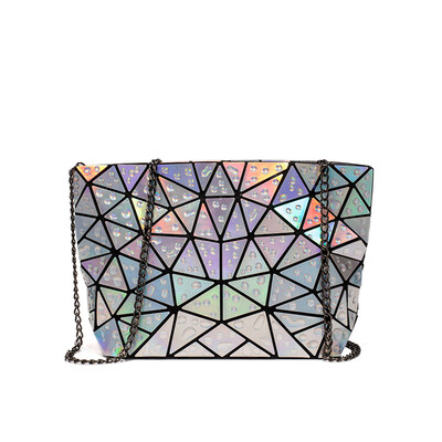 

LOVEVOOK women crossbody bags 2019 foldable messenger bag with retro for lasies shoulder bag geometric bag Laser water droplets