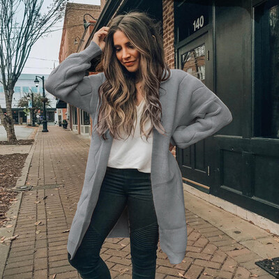 

〖Follure〗Womens Boho Open Front Cardigan Long Sleeve Loose Knit Lightweight Sweaters